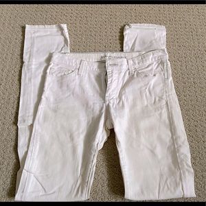 Banana Republic White Skinny Jeans in size 26